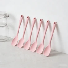 [2/4/6件装] 不粘厨房铲 - 11英寸硅胶铲，耐热煎蛋/汉堡/煎饼铲，可放入洗碗机清洗（粉色/红色） - 粉色 - 查看 14