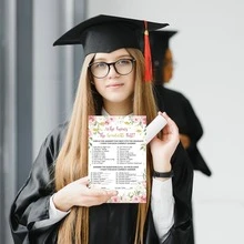 30 pezzi Chi conosce meglio il laureato? Carte da gioco per la classe del 2026, giochi di laurea floreali per feste, attività per feste di laurea di scuola superiore e università, forniture e decorazioni per feste di laurea - A - Visualizzare 5