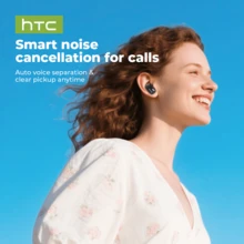 HTC NE16 In-Ear Wireless Earphones BT V6.0 TWS, supports 134 languages, long-life ear tips, stereo surround sound, noise cancellation, lightweight mini earbuds, with microphone, and HD calls. - 查看 6