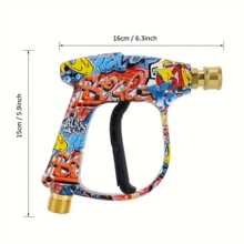 1/4" Quick Connector Foam Gun With 5 Nozzles And Clip-On Nozzle Holder, Multi-Purpose Car Washing And Gardening Cleaning Accessories - Multicolor - View 3