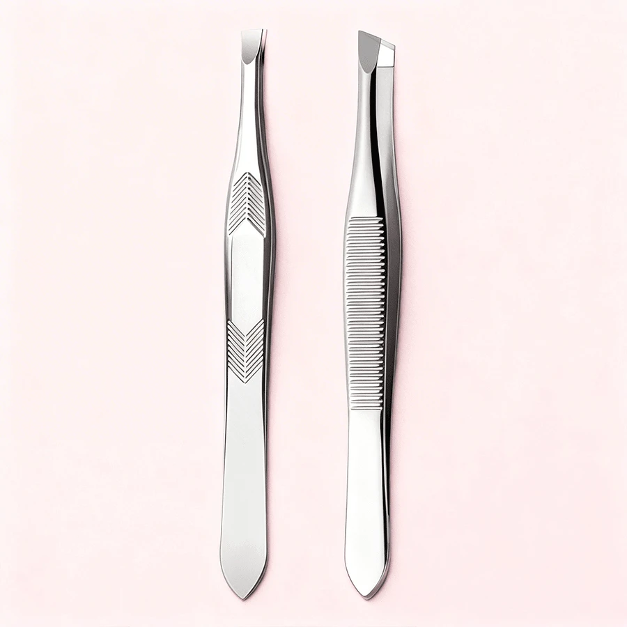 2pcs Stainless Steel Facial Hair Clips For Women Stainless Steel Tweezers For Women Facial Hair - View 1