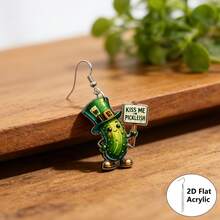 1 Đôi bông tai dáng ly cocktail nhiệt đới 2D bằng acrylic, thiết kế hai mặt nhiều màu sắc, phụ kiện thời trang dành cho nữ, phù hợp cho các dịp thường ngày và lễ hội. - ly rượu - Xem 6