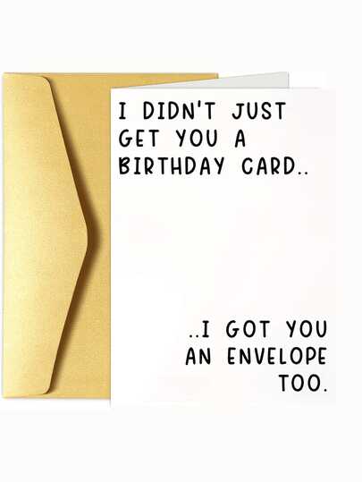 1张趣味生日贺卡 | “趣味信封生日贺卡玩笑”，生日送礼佳品