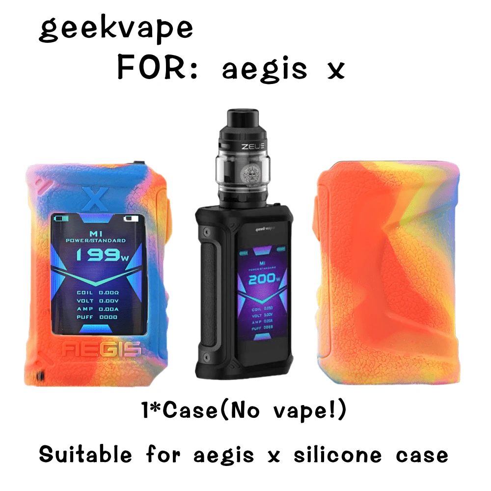 Aegis X Geekvape Silicone Protective Case - Anti-Fall, Anti-Scratch, Anti-Fingerprint, Scratch-Resistant, Shock-Proof Protective Shell, Non-Slip Grip, Suitable For Halloween Or Christmas Gifts - Multicolor - View 1