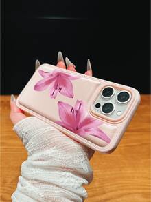 1pc New Arrival Hot-Selling Pink Drum-Shaped Lily Flower Pattern Phone Case Compatible With IPhone 17 Pro Max/17/17 Pro/16 Pro Max/16/16 Pro/15 Pro Max/15 Pro/15/14 Pro Max/14 Pro/14/13 Pro 13/12 Pro/12/11, Anti-Drop, Suitable As Holiday, Religious, Ramadan, New Year, Birthday Gift For Girlfriend, Boyfriend, Yourself, Family, Couples - Multicolor - View 5