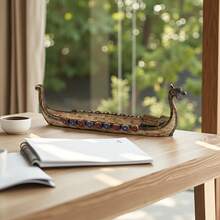 1 chiếc giá đỡ hương hình thuyền rồng phong cách Bắc Âu cổ điển, vật trang trí để bàn, trang trí tiền sảnh và phòng khách, quà tặng đốt hương sáng tạo, đồ trang trí nhà cửa độc đáo, món quà tuyệt vời. - B - Xem 6