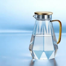 1pc Modern Luxury Cold Water Glass Kettle, Heat-Resistant Household Teapot, Fashionable Water Pitcher For Tea And Juice, Large Capacity Cold Water Carafe - Multicolor - View 3