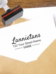 1Pc Custom Rectangle Text Stamp, Personalized Text Stamp, Customized Text Stamp, Picture Stamps Personalized, Diy Customized Stamp, Personalized Wedding Seal - Multicolor - View 15