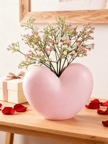 心形花瓶——粉白相间的可爱配色，使其成为卧室梳妆台、客厅茶几或情人节装饰的理想之选。它可盛放鲜花或人造花卉，为室内空间注入浪漫甜蜜的氛围。这款迷人的桌面摆件深受家居装饰爱好者的喜爱，是打造温馨浪漫角落的绝佳之选。 - 彩色 - 查看 5