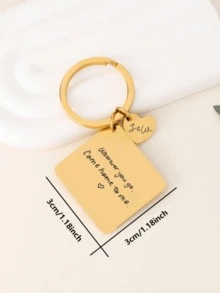 Llavero personalizado con foto, idea de regalo de aniversario o graduación, regalo conmemorativo grabado, llavero de pareja, regalo para el amor - Multicolor - Ver 3