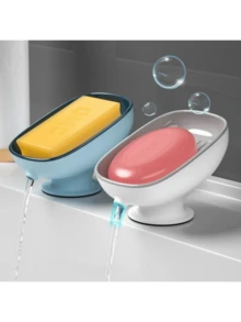 PS Seifenschale: Doppelwandiges Design, Seifenstücke praktisch aufbewahren und Wasser schnell abfließen lassen - Mehrfarbig - Übersicht 1