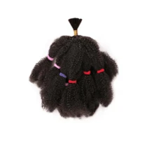 Tóc giả bện ombre 12 inch, kiểu Afro Kinky, bện khối lớn, màu nâu sẫm, tóc nối móc xoăn. - Nhiều màu - Xem 14