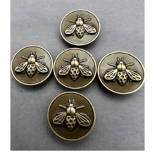 5pcs/Pack Metal Buttons, Bee Pattern Decorative Buttons For Coats, Sweaters, Shirts, Jackets, Fashionable New Design, Wholesale For DIY Sewing, Shoes, Hats, Bags - Multiple Styles - View 16