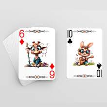 可爱温馨的动物扑克牌，高品质动物主题益智娱乐卡牌游戏，经久耐用的卡牌搭配精美图案，适合家庭聚会、派对、节日和卡牌收藏。 - 彩色 - 查看 6