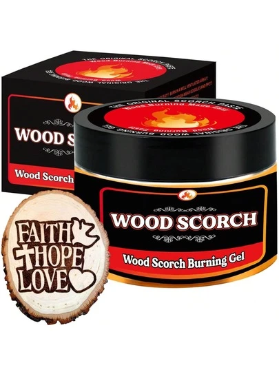 FLYSEA 1pc 125g Wooden Burning Paste, Heat Activated Marker Paste For Wood Burn Gel, Used For Drawing, DIY Arts,Flame Paste For Wood Marker Burning