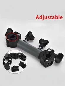 1 pieza de marco de paraguas tipo tanque, marco de paraguas multifuncional, marco de paraguas universal, conector de abrazadera fija para balsa de paraguas universal - Negro - Ver 6