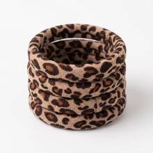 10 piezas Scrunchies elásticos con estampado de leopardo, lazos para el cabello con estampado animal de moda, bandas de goma elásticas adecuadas para uso diario, fiesta, entrenamiento, aptas para cabello grueso y fino, sujetadores de coleta, gomas para el cabello, verano, vacaciones, viaje - Multicolor - Ver 1