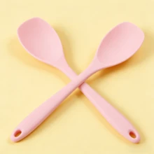 [2/4/6件装] 不粘厨房铲 - 11英寸硅胶铲，耐热煎蛋/汉堡/煎饼铲，可放入洗碗机清洗（粉色/红色） - 粉色 - 查看 5