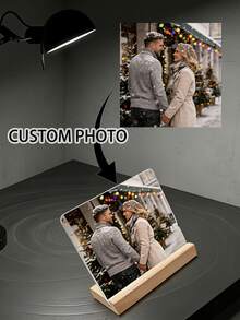 Customizable Acrylic Photo Display Stand, Personalized Engagement Photo Frame, Perfect Gift For Newlyweds, Engagement Ceremony Or Family And Friends - Multicolor - View 3