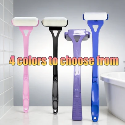 Foldable Portable Roller Applicator | Washable Non-Slip Handle | Covers Back, Legs, Feet | Replaceable Foam Roller | Essential For Youth/Elderly Post-Exercise Care | Ideal For Travel, Business Trips, Holidays - Apply Sunscreen, Self-Tanner, Or Moisturizer