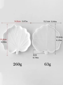1 Fashionable Leaf Gypsum Tray Cushion Tray Mold, Suitable For DIY Handmade - Leaf Plaster Tray Pad Tray Mold - View 10