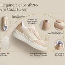 Women's Modern Platform Sneakers, Comfortable For Everyday Casual Wear, Stylish, Vacation, Lace-Up, Party, Office, Outdoor - 銅色 - 查看 2