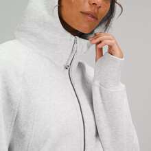 Lululemon Scuba Oversized Half-Zip Hoodie | Cotton-Blend Fleece Pullover, Boxy Short Fit With Kangaroo Pocket - Mint Green - View 5