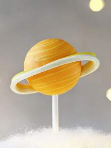 1 unidade de enfeite de bolo com astronauta, planeta espacial, foguete Saturno, palitos decorativos de plástico coloridos e reutilizáveis, artigos para festa de aniversário com tema espacial, adequado para decoração de mesa de doces e bolos infantis. - Multicolorido - Ver 11
