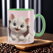 3D Cat Face Ceramic Mug, Cute & Unique Animal Theme Coffee Cup - Perfect Gift For Cat Lovers, Women, Men, Birthday, Christmas - Hand Wash Only - Multicolor - View 19