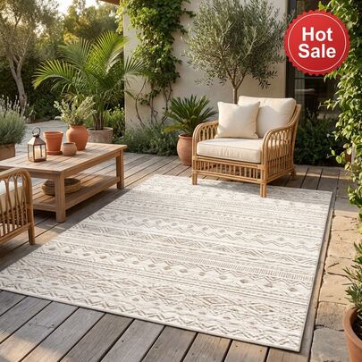 Bohemian Style Home Decor Retro Cashmere Print Pattern, Suitable For Living Room, Bedroom, Bathroom, Corridor, Entrance, Garden And Outdoor Space, Suitable For Holiday And All Year Round Furniture Decoration, Easy Care - Machine Washable, Washable, Machine Washable Carpet