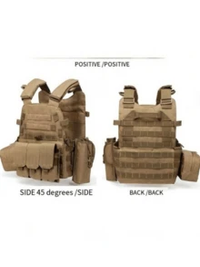 1pc Multifunctional Outdoor Training Vest - Molle System, Adjustable, Suitable For CS Games, Hiking And Fishing, Durable Polyester Material, Suitable For All Seasons. Men's Multifunctional Lightweight Training Vest, Black, Outdoor CS Tactical Vest, Outdoor Camping Vest. - Multicolor - View 1