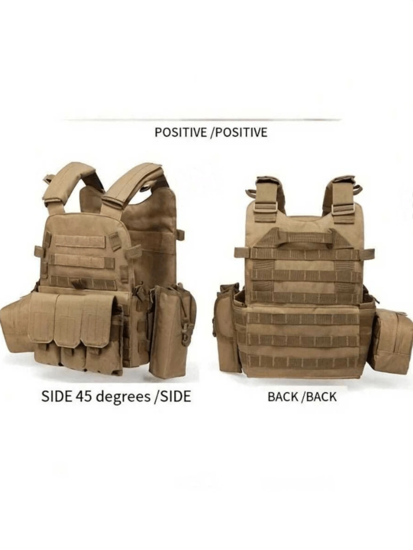 1pc Multifunctional Outdoor Training Vest - Molle System, Adjustable, Suitable For CS Games, Hiking And Fishing, Durable Polyester Material, Suitable For All Seasons. Men's Multifunctional Lightweight Training Vest, Black, Outdoor CS Tactical Vest, Outdoor Camping Vest. - Multicolor - View 1