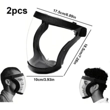 2pcs Super Protective Face Shield,Anti Fog Mask,Adult Clear Face Shield,Plastic Face Mask - A - View 5