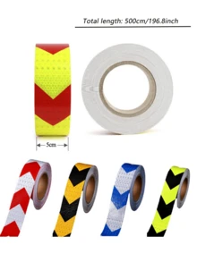 Reflective Arrow Safety Tape - Waterproof High-Visibility Auto & Truck Warning Strip Self-Adhesive Honeycomb Reflective Tape For Vehicle & Road Safety - A - View 5