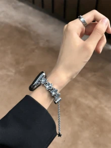 Compatible With Apple Watch Sapphire Star Luxury Premium Adjustable Strap For Ultra/SE 2/SE 1/Series 11/10/9/8/7/6/5/4/3/2/1, 38/40/41/42/44/45/46/49mm - Blue Star - View 2