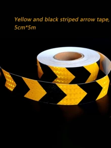 Reflective Arrow Safety Tape - Waterproof High-Visibility Auto & Truck Warning Strip Self-Adhesive Honeycomb Reflective Tape For Vehicle & Road Safety - A - View 11