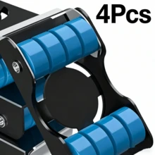 Juego de 4 elevadores de muebles con almohadillas giratorias de 360°, fabricados en acero al carbono, diseñados para facilitar el movimiento de sofás y otros muebles. Versión mejorada más resistente - 4 Piezas de Deslizadores para Muebles con Ruedas - Ruedas de Metal para Mover Muebles de Hogar y Oficina, Cama, Sofá, Refrigerador, Electrodomésticos - Deslizamiento y Elevación Fácil. Juego de 4 herramientas de mudanza de muebles de alta resistencia con ruedas giratorias, ideal para reubicar artículos como sofás y refrigeradores, fabricadas con materiales duraderos. Desplazadores de muebles 4 en 1 de alta calidad y resistencia, con ruedas bloqueables y almohadillas de goma - un sistema de mudanza resistente diseñado para manipular sofás, camas, colchones y sillas - perfecto para mudanzas. - Azul - Ver 1