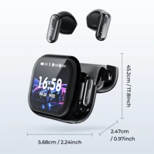 HTC NE68 Wireless Earbuds (TWS True Wireless Bluetooth Earbuds) | In-Ear Design, Sports Earbuds, Call Noise Cancellation, AI Translation Function, Comfortable Wear, High-Definition Sound Quality | High-Definition Display Screen | Image Translation Function, 2026 New Model. - View 3