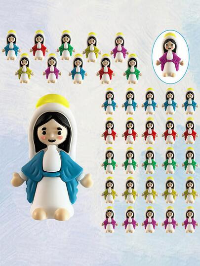 100PCS/50PCS/Mini Colorful Virgin Mary Figurines,AndJesus Statue, Mini Nuns. They Are Warm And Unique Gifts For Festivals, And Perfect Decorations For Office Desks. They Serve As Religious Gifts, Baptism Gifts, The Best Gifts For Mothers Attending Weekly Services, And Small Halloween Gifts. They Can Also Be Used As Exquisite Car Interior Decorations.
