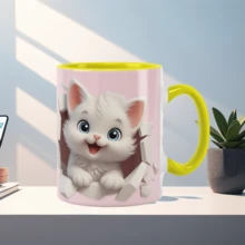 3D Cat Face Ceramic Mug, Cute & Unique Animal Theme Coffee Cup - Perfect Gift For Cat Lovers, Women, Men, Birthday, Christmas - Hand Wash Only - Multicolor - View 18