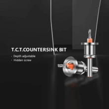 Broca escalonada con tope de profundidad, cabezal de broca avellanadora de aleación, broca para trabajos en madera con instalación de tornillo - Broca avellanada - Ver 3