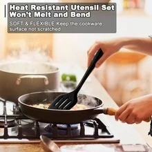 Silicone Cooking Set, Silicone Cookware Set, Heat Resistant Spatula Set, Salad Tools, Kitchen Gadgets, For Cooking & Baking - Multicolor - View 2