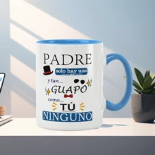 11盎司双语（西班牙语和英语）陶瓷咖啡杯“Padre” - 父亲节趣味生日礼物，送给爸爸、咖啡爱好者和洗碗机用户 - 彩色 - 查看 11