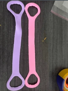 1pc Silicone 8-Shape Resistance Band For Shoulder Stretching, Multifunctional Resistance Rope, Yoga Assist Equipment - Multicolor - View 11