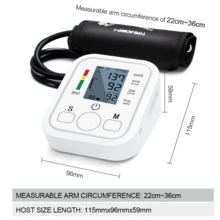 LÈRFM Digital Blood Pressure Monitor, Pulse Oximeter And Thermometer With Pulse And Vital Signs Monitoring, Two Operating Modes, Large LED Display - ALPS-GRAY - View 4