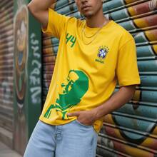 Brazilian Popular Music (MPB) Classics T-Shirt, Fan Style, 100% Cotton, Premium Print - Yellow - Chico Buarque - View 1