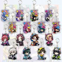 蓝色锁亚克力钥匙扣Q版连帽衫造型 – 伊佐木、蜂鸟、凛动漫钥匙扣包挂件可爱收藏品 - 彩色 - 查看 1