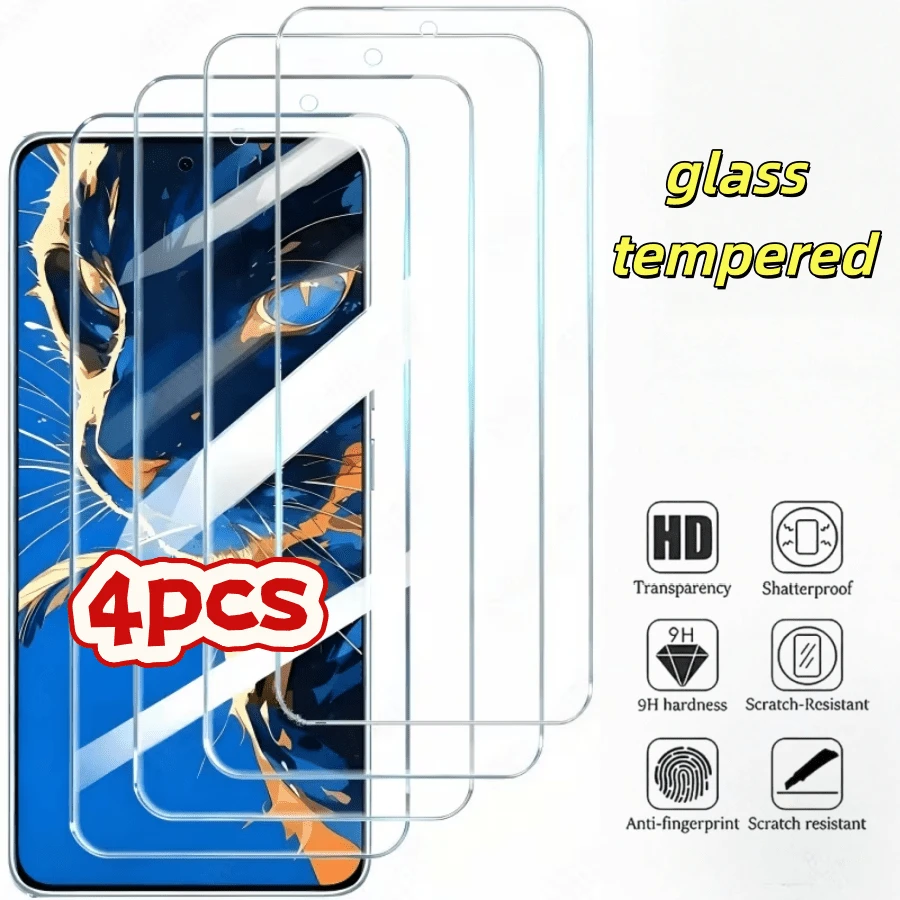 4片裝高畫質鋼化玻璃螢幕保護貼,適用於 Galaxy A13/A14 5G/A23/A34/A54/S24 FE/A5/A35/A15/A05s/S23 FE/S24FE/A06/A36/A56/A26 等機型,防刮耐磨、邊緣圓滑、防碎裂、無氣泡、高透明度 - 無色 - 查看 1