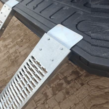 1pc of Metal Folding Ramp, Supports a Weight of 200.0 Kg - Suitable for All-Terrain Motorcycles And Atv/Utv/Off-Road Vehicle Access, Foldable Design for Easy Storage, Durable Motorcycle, Rescue, And Cargo Transport Ramp - Compatible with Trucks - Plateado - Ver 4