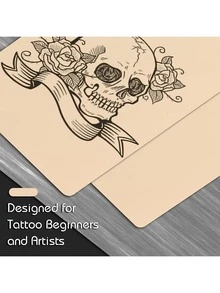 1/3/5/10 Stück doppelseitige Tattoo Übungshaut, leere Fake Haut mit realistischer Textur für Tattoo Anfänger & Künstler, ideal für Tattoo Training, Salon Praxis & Anfänger Geschenke - Verschiedenfarbig - Übersicht 4